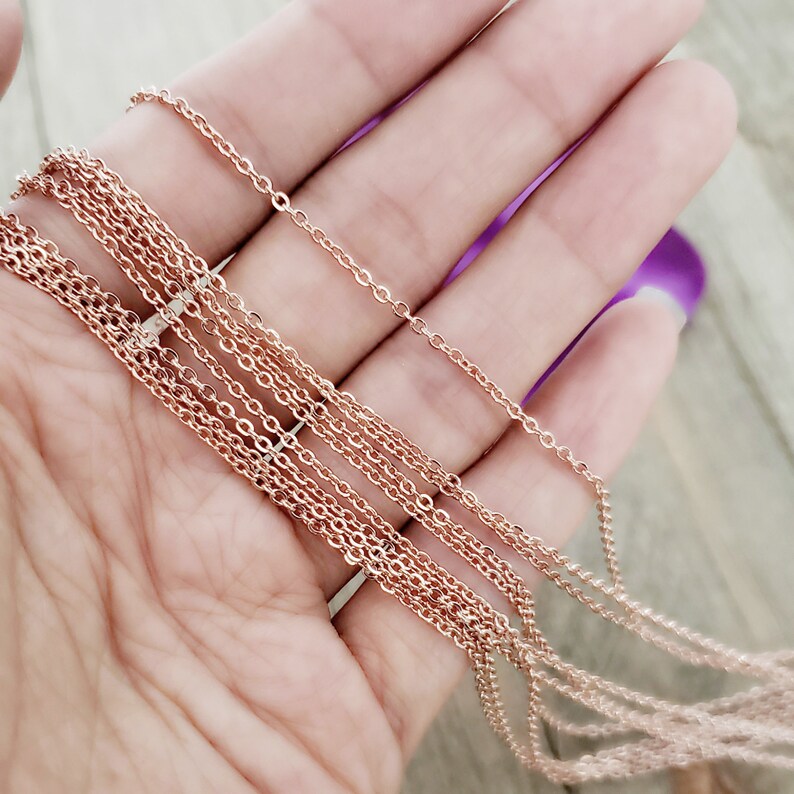 16 with 2 Extender Chain Chain For Pendant Silver Chain 1.5mm width Cable Chain Necklace Wholesale Stainless Steel Cable Chain