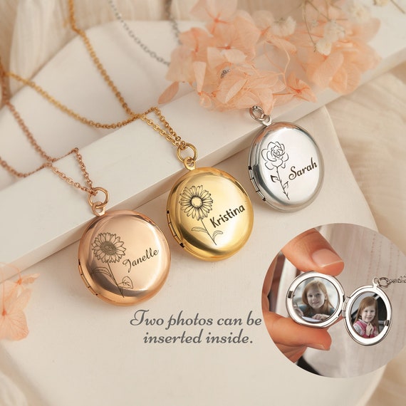 2 photo outlet locket necklace