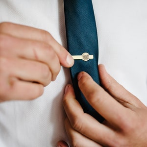 Wedding Gift for Groom Dog Tie clip Custom Tie Clip Tie Clip Personalize Pet Portrait Engraved Tie Bar Logo Tie Clip image 5