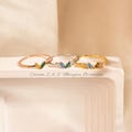 Personalized Marquise Birthstone Ring - Custom Gemstone Ring - Famliy Birthstone Ring for Mom - 2 Birthstone Ring - Anniversary Gift for Her