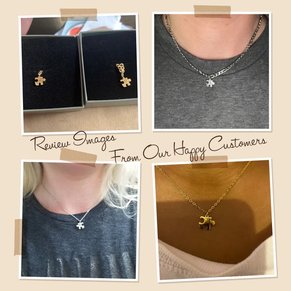 Couple Necklace - Puzzle Piece Necklace Men - Personalized Couple