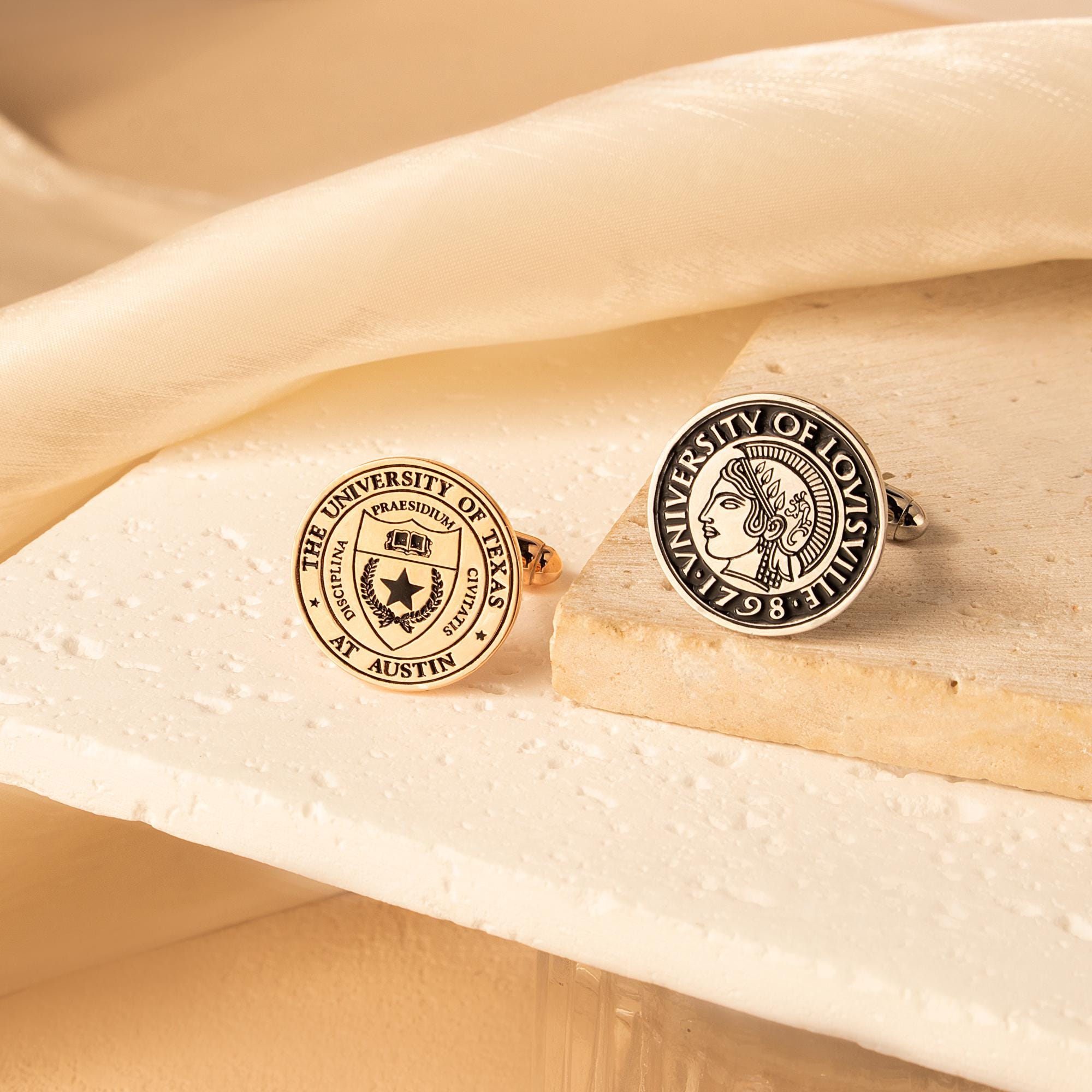 Custom College Logo Cufflinks - Company Logo Gifts - Family Crest Cuff ...