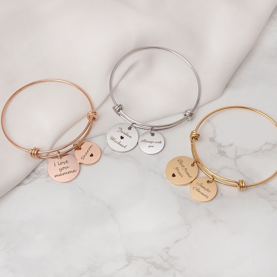 Custom charm deals bangle bracelets