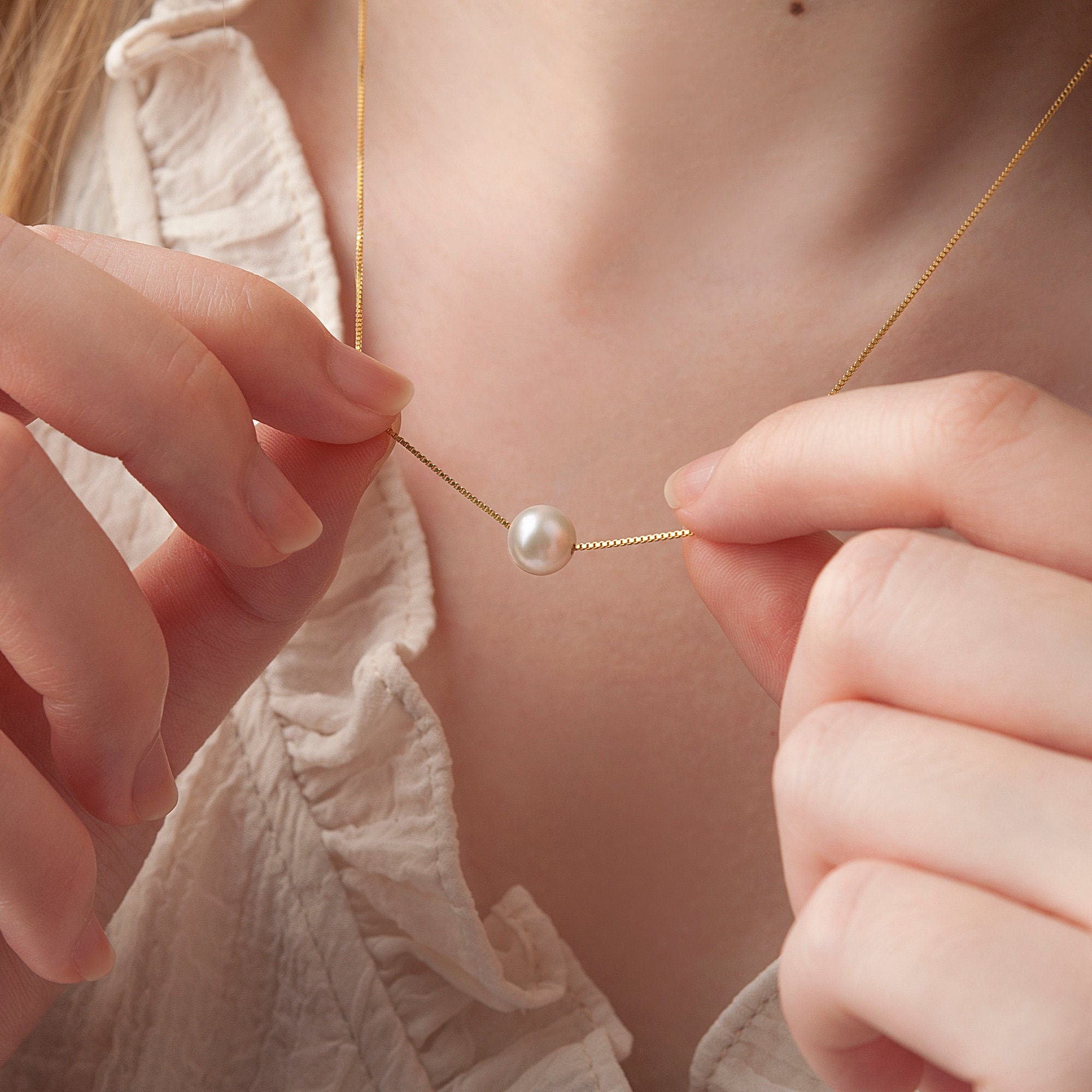 Son Pearl Necklace Single Pearl 