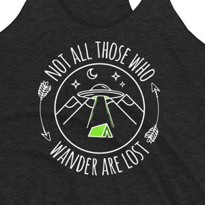 UFO Not All Those Who Wander Are Lost Women&#39;s Racerback Tank