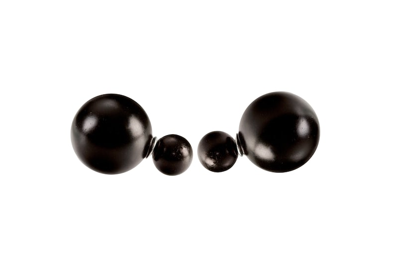 Double Dot Earrring / black image 1