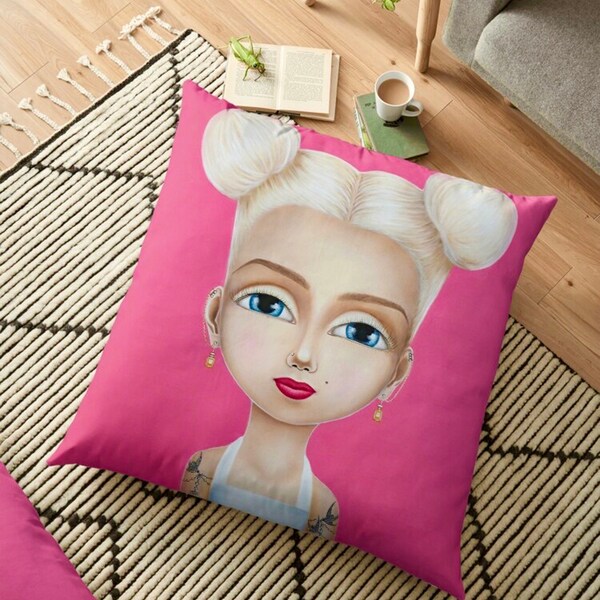 Decorative Throw Pillow Fine Art Print Marilyn Monroe Picture Day The Icons Pop Art Chanel No 5 Luxury Style Tattoo