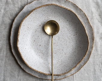 Speckled Oat Pasta Bowl Handmade Ceramic