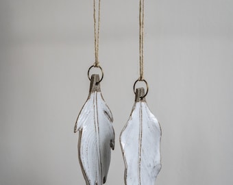 White Feather Christmas Decoration