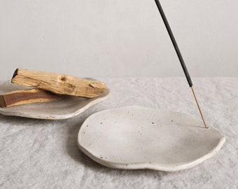 Palo Santo / Incense Holder handmade ceramic dish.