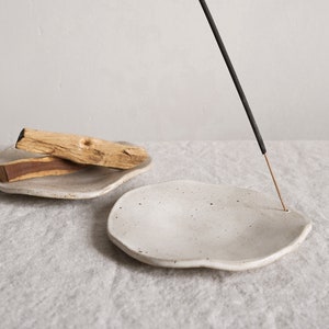 Palo Santo / Incense Holder handmade ceramic dish. image 1