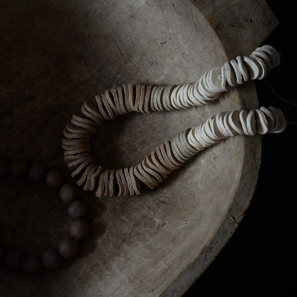 Atlas Decorative Beads/Coins, Terracotta, Stoneware, Mixed Clays. Bead Garland