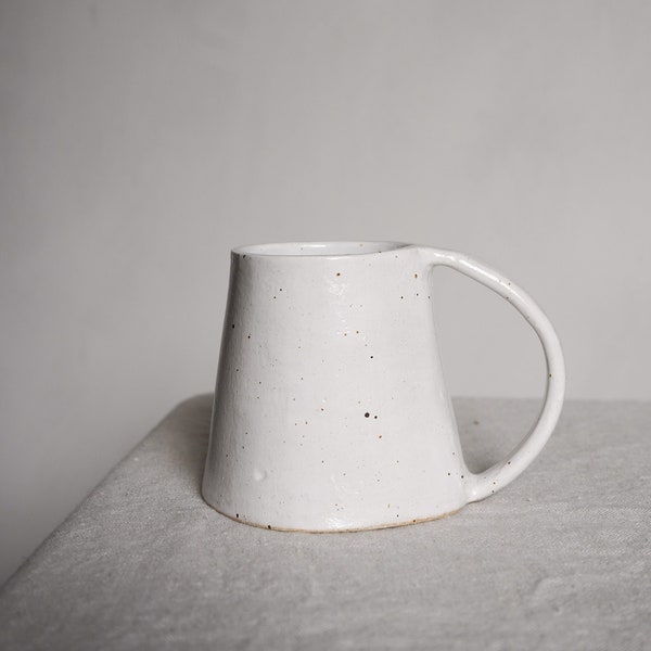 Small White Flecked Ceramic Mug