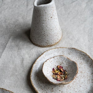 Speckled Oat Jug, handmade stoneware image 2