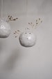 Hanging Ikebana Decoration, Pottery Tree Ornament, Handmade, Floral styling arranging decor, boho, white 