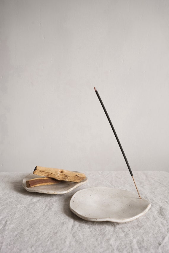 Salvia Y Palo Santo MOUGIGI Suporte De Terracota Palo Santo - Queimador De Incenso Moderno Quemador De Palo Santo