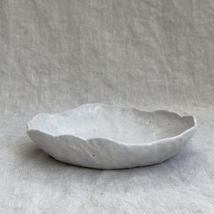 White Flecked Handmade Pasta Bowl image 3