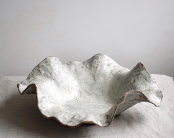 Large Handmade Rosa Bowl in Toasted glaze
