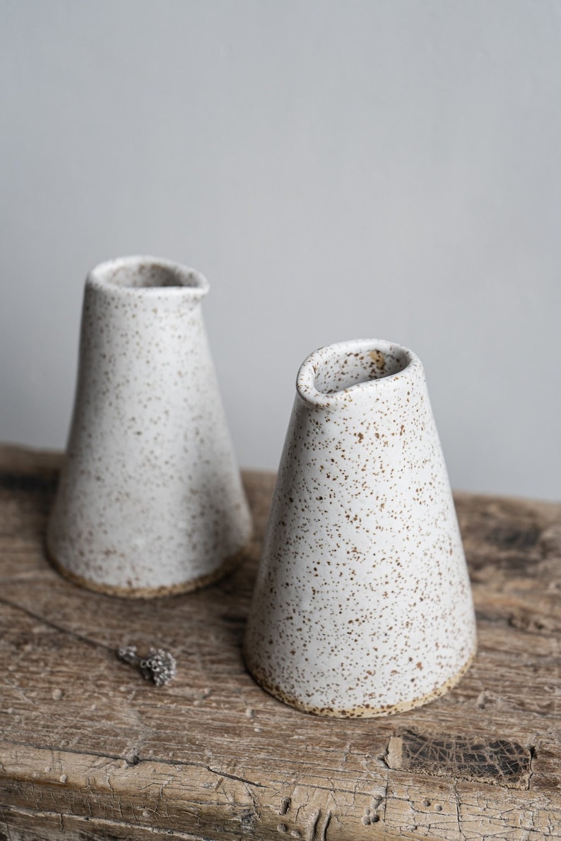 Speckled Oat Jug, handmade stoneware image 1