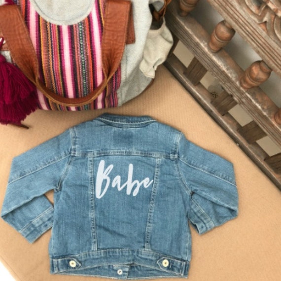 baby distressed denim jacket