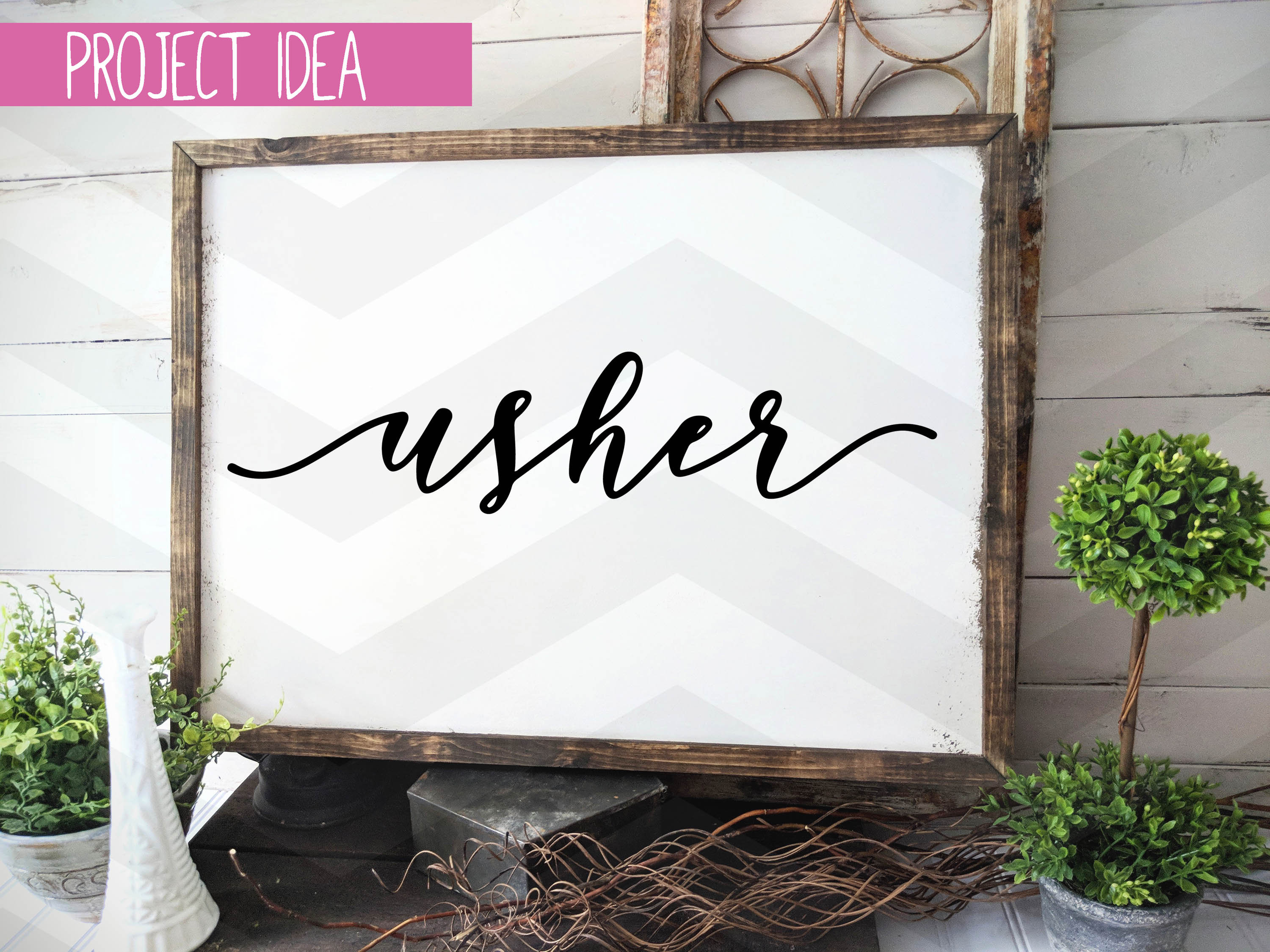 Wedding SVG Usher Cutting File DIY Wedding Clipart Sign SVG Etsy