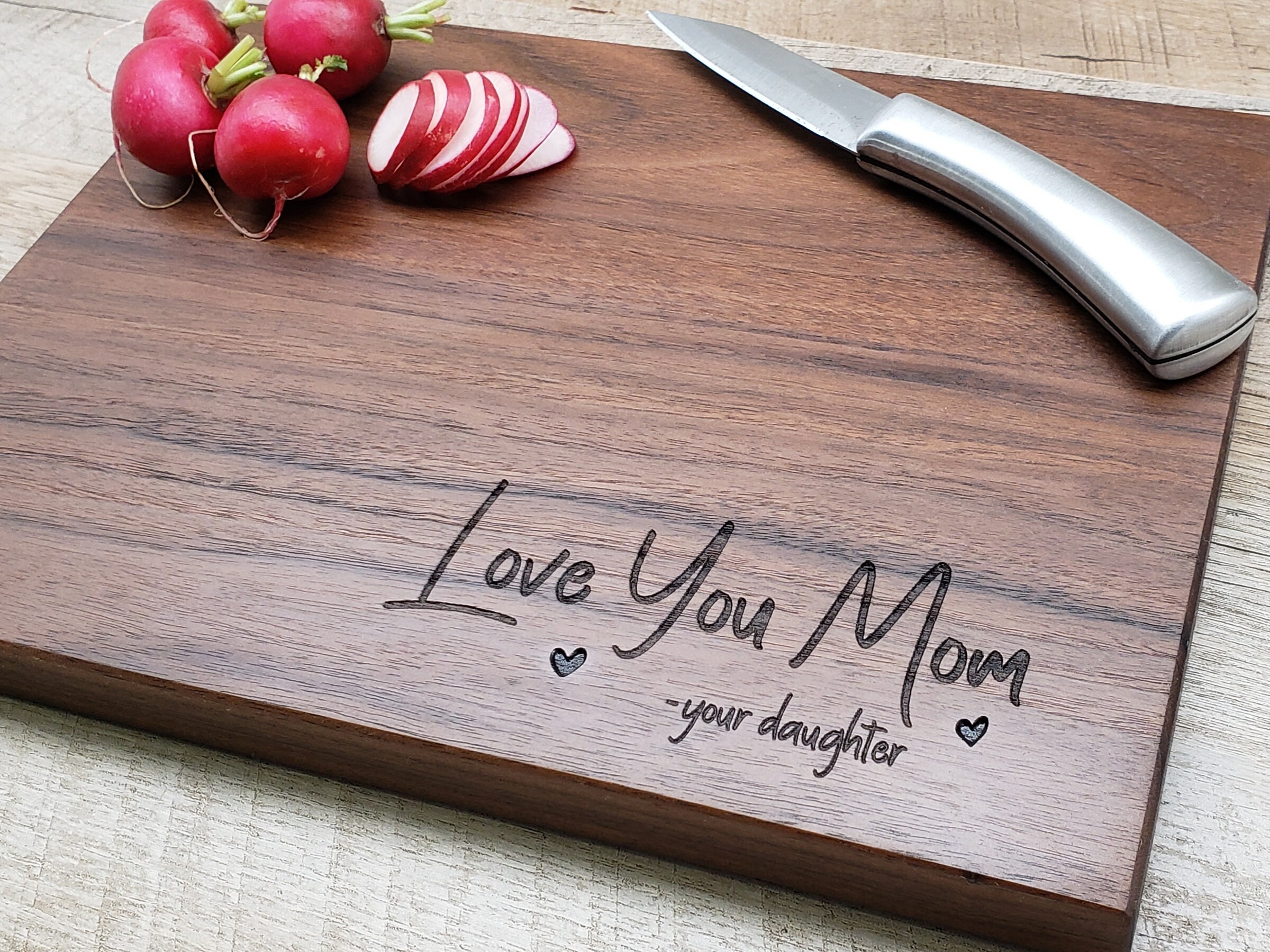 Mother's Day Gift Personalized Cutting Board Walnut Custom Etsy