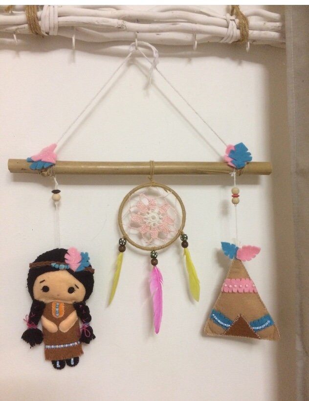 Attrape Rêve Amérindien en Feutrine