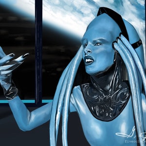 Diva Plava Laguna from The Fifth Element Digital Drawing image 1