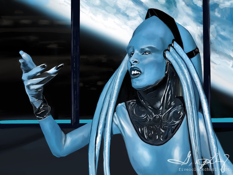 Diva Plava Laguna from The Fifth Element Digital Drawing image 1