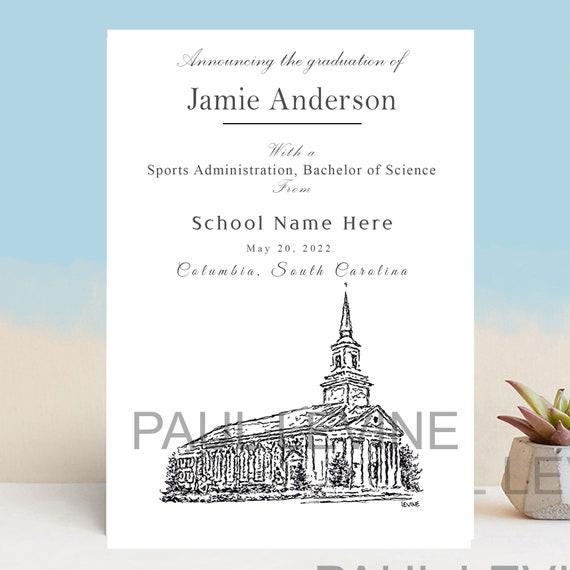Mcdaniel College College Graduation Announcement Graduation Etsy