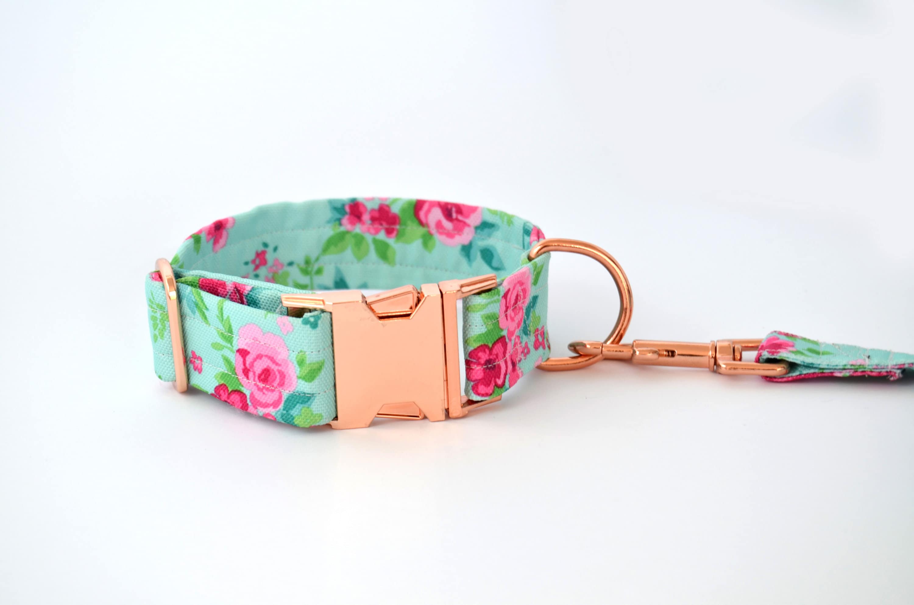 FLORAL DOG COLLAR dog collar roses dog collar rose gold Etsy
