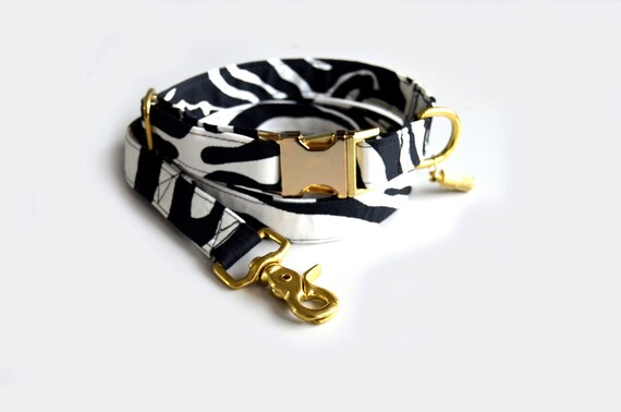 zebra print dog collar