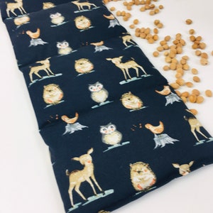grain pillow, heat pad &quot;Forest Animals&quot; size XL