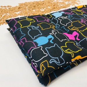 Grain pillow, heat pad size XL “Cats”