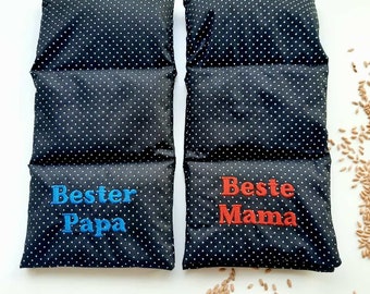 Körnerkissen Set , Gr.XL „Beste Mama und Papa „