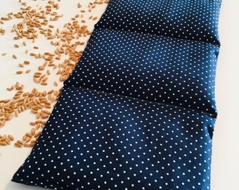 Cuscino in cereali, cuscino termico “blu navy” taglia XL