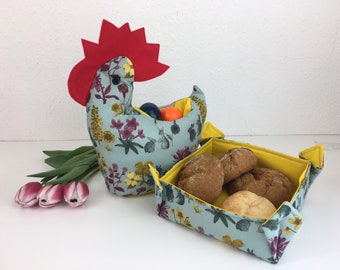 Set Eierwärmer mit Brotkorb „ Hasen „