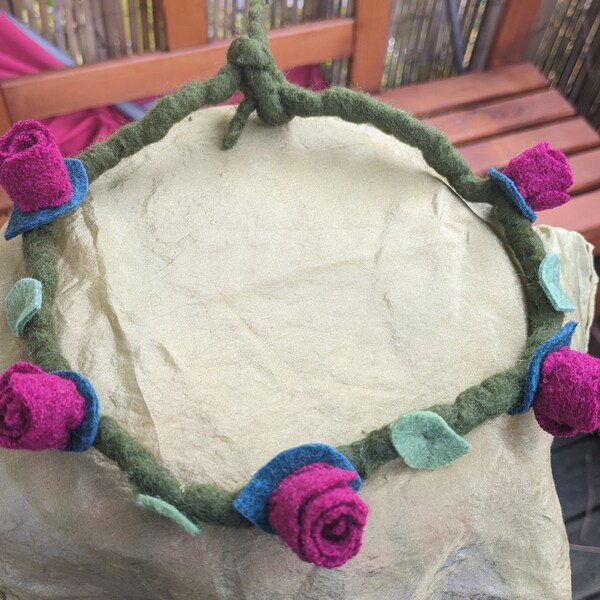 Haarkranz Rose, Handmade