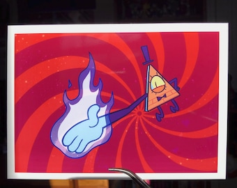 Wanna make a deal? Gravity Falls Bill Cipher 5x7 glossy mini art print