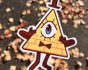 Bill Cipher Inspired Anime Vinyl Sticker [glossy, holographic] Phone and laptop decals