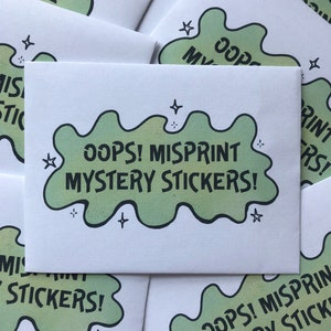 Oops! Mystery Misprint Sticker Pack | Blind grab bag of 3-5 Vinyl Stickers