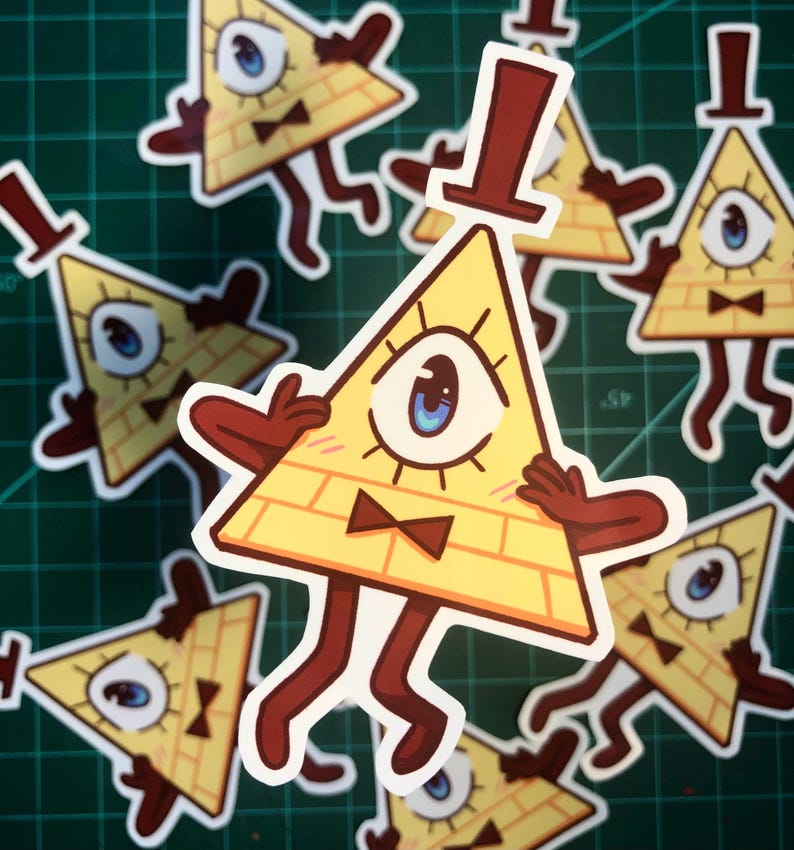 Bill Cipher Inspired Anime Vinyl Sticker [glossy, Holographic] Phone ...