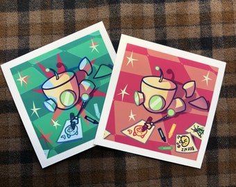 Invader Zim GIR Vinyl Stickers [gloss ] Phone and laptop decals