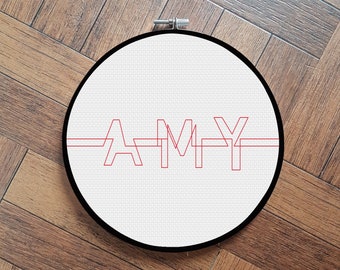 cross stitch alphabet, font 5