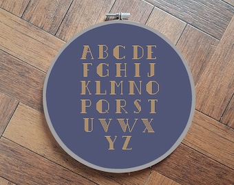 1920&#39;s Gatsby font, full alphabet cross stitch pattern