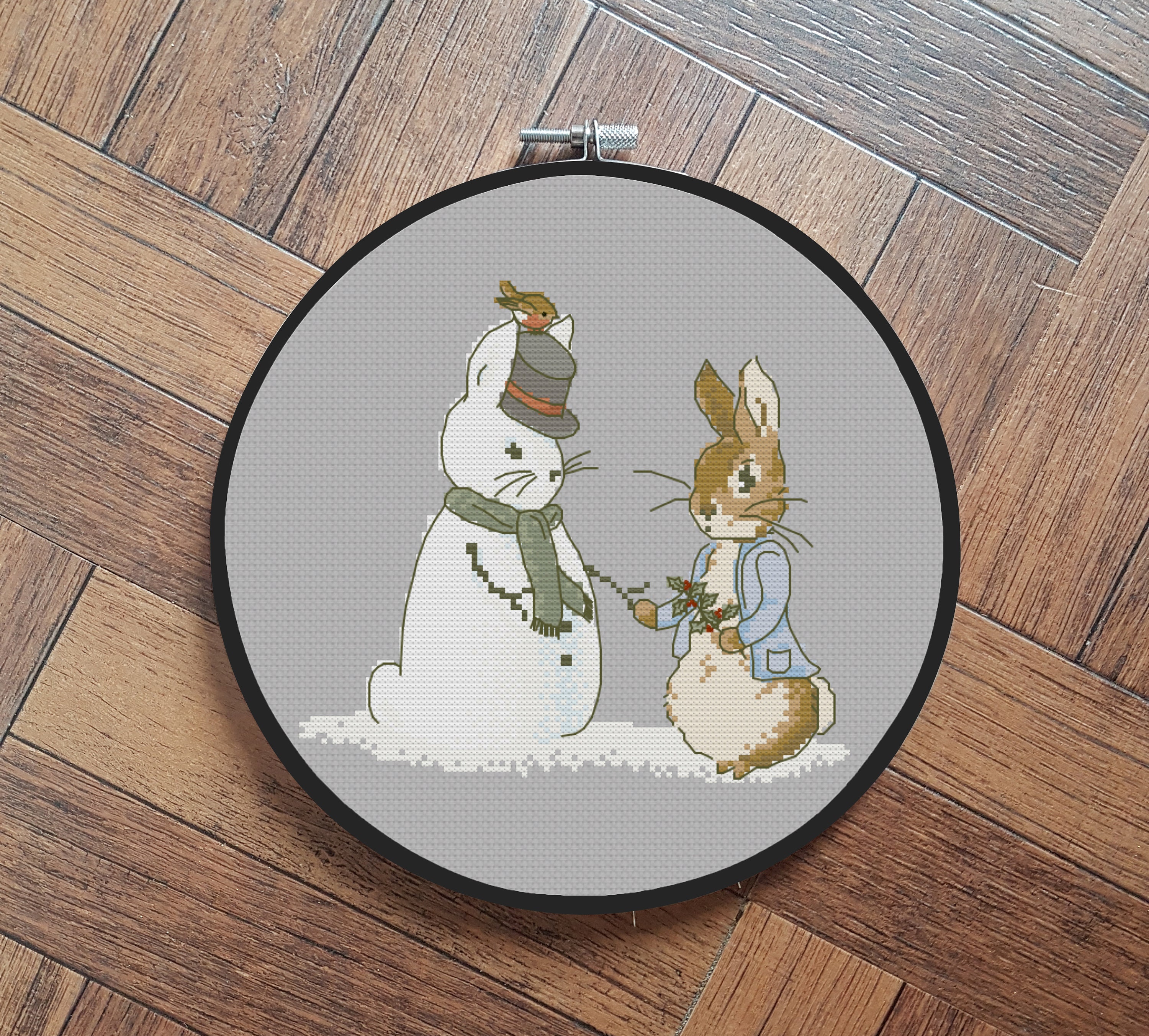 Peter Rabbit at Christmas Cross Stitch Pattern - Etsy UK
