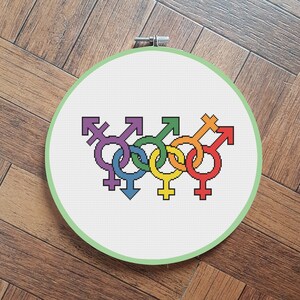 LGBT Symbole Kreuzstichmuster