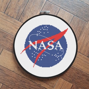 NASA sign cross stitch pattern
