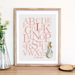 Beatrix Potter - baby name - full alphabet - cross stitch pattern