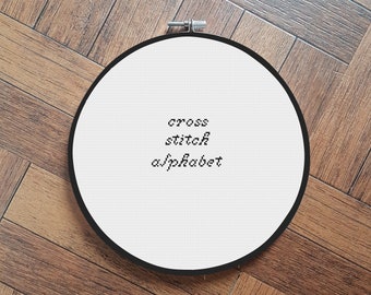 full alphabet - font 17 - cross stitch pattern - small alphabet